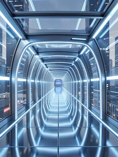 未来感科技风的科幻通道