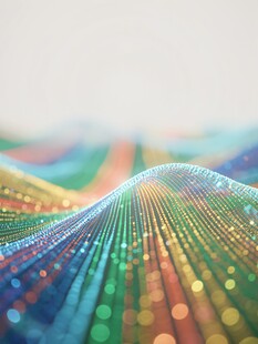 绚丽多彩的数字波浪图案