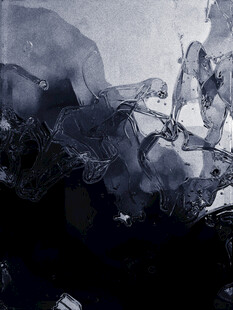 抽象水墨风格人物场景图