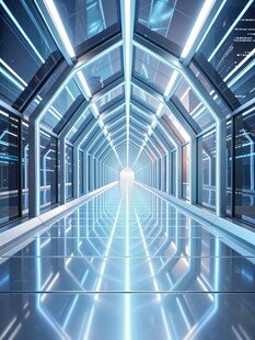 未来感科技隧道空间场景