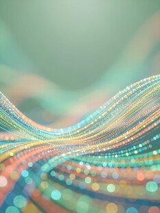 绚丽多彩的曲线粒子图案