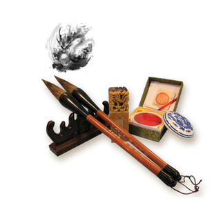 传统毛笔及文房用品展示