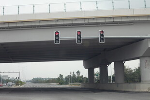 湛江公路桥下交通信号灯