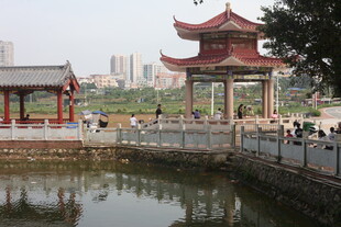 湛江中式亭台楼阁园林景观