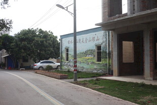 湛江街边建筑旁的户外广告牌