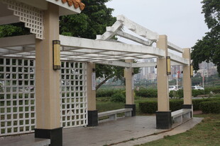 湛江户外木质花架景观