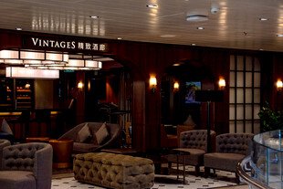 豪华典雅邮轮室内休闲空间