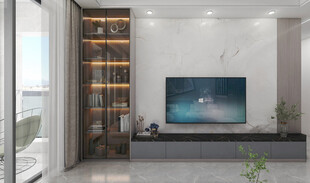 现代简约风客厅电视背景墙