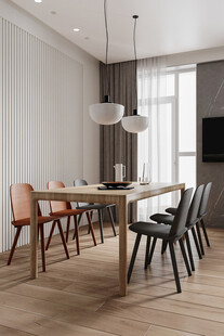 简约现代风格餐厅室内场景
