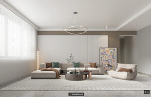 现代简约风客厅室内设计