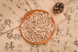 俯拍中药药材麦冬