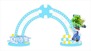萌趣赛车主题拱门装饰