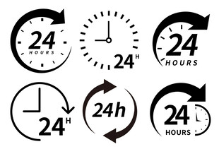 24小时服务标识集合