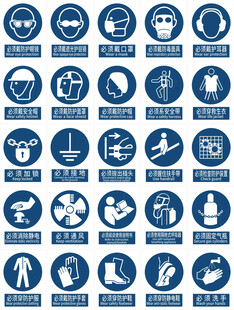 安全标识   指令标识25个