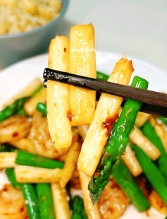 芦笋炒年糕