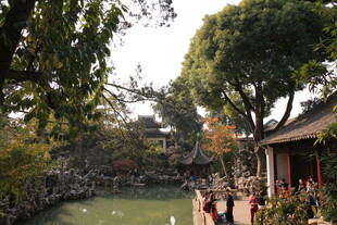 中式园林水景雅致风光