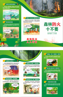 森林防火宣传手册展示