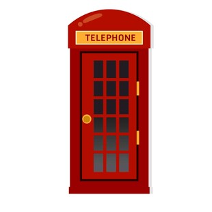 红色经典电话亭