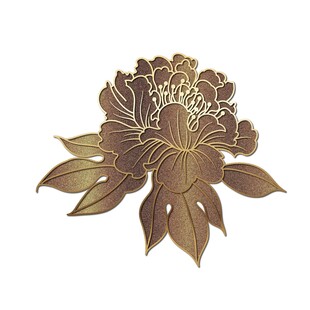 金色牡丹花卉图案