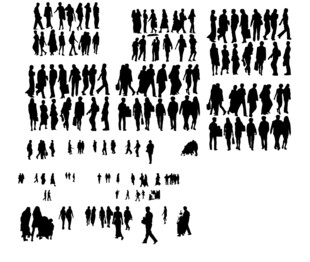 人群剪影集合