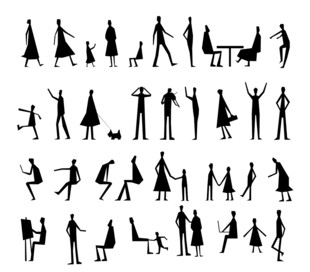 多样人物活动剪影