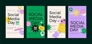 社交媒体日宣传海报图片