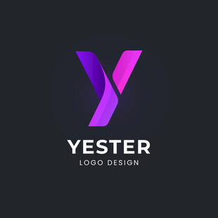 Y字母创意紫色标志设计