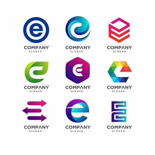 多彩字母E标志设计集合