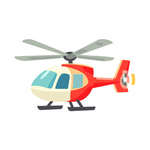 卡通直升机