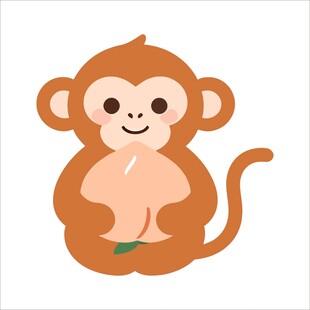 可爱小猴形象