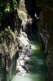 恩施峡谷幽潭 绿意盎然的自然景
