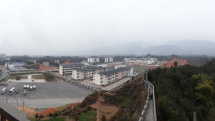 恩施俯瞰城市建筑群景观