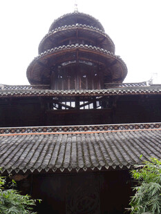 恩施中式古建筑屋顶景观