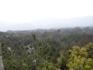 恩施山林全景风光