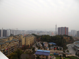 恩施城市建筑景观俯瞰