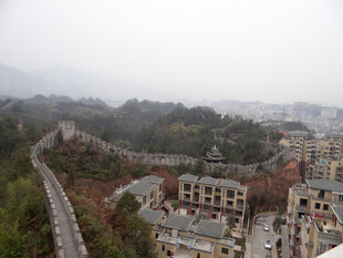 恩施山城景观俯瞰图