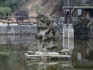 恩施水中石狮子景观