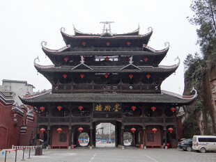 恩施中式古牌坊建筑景观