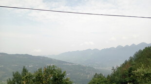 山间景色 绿意盎然的远方