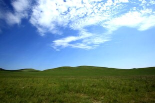 草原蓝天美景