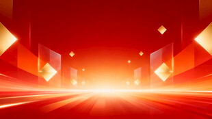 红色科技感光线背景图