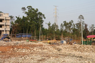 湛江建筑工地现场施工景象