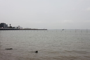 湛江海边朦胧景色