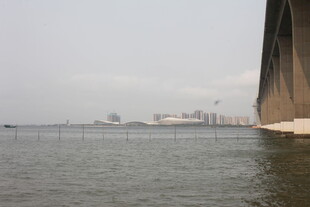 湛江桥下江边水域风景