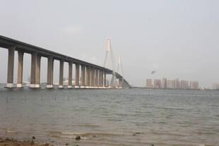 湛江跨海大桥横跨海面景观