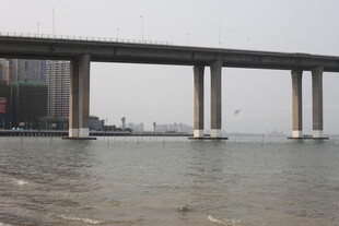 湛江海上高架桥横跨水面