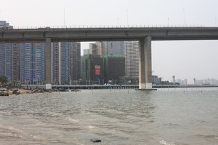 湛江城市桥梁横跨水域景观