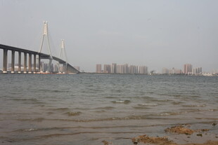 湛江海滨大桥与城市远景