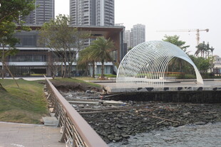 湛江城市河畔的独特透明景观