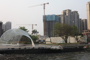 湛江城市河畔景观与建筑施工